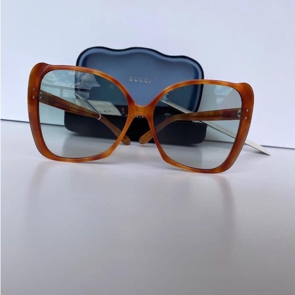 GucciHavana Brown/Green Fashion Women's Gg0471s-30006446003 Sunglasses - Picture 2 of 13